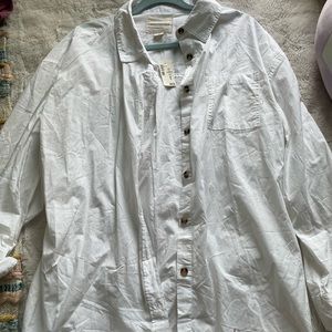 white button up oversized